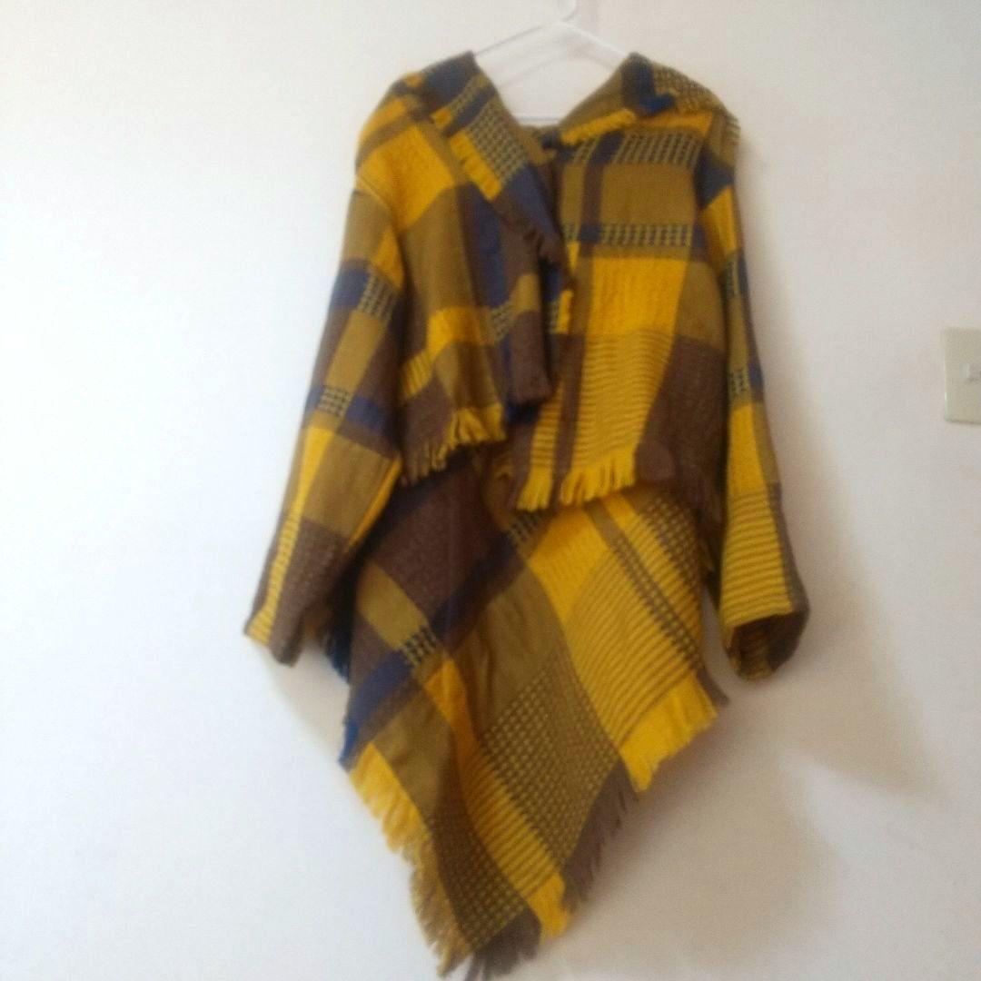 くまくまもんもん専用！センソユニコ 慈雨　ポンチョ風コート　チェック　フード