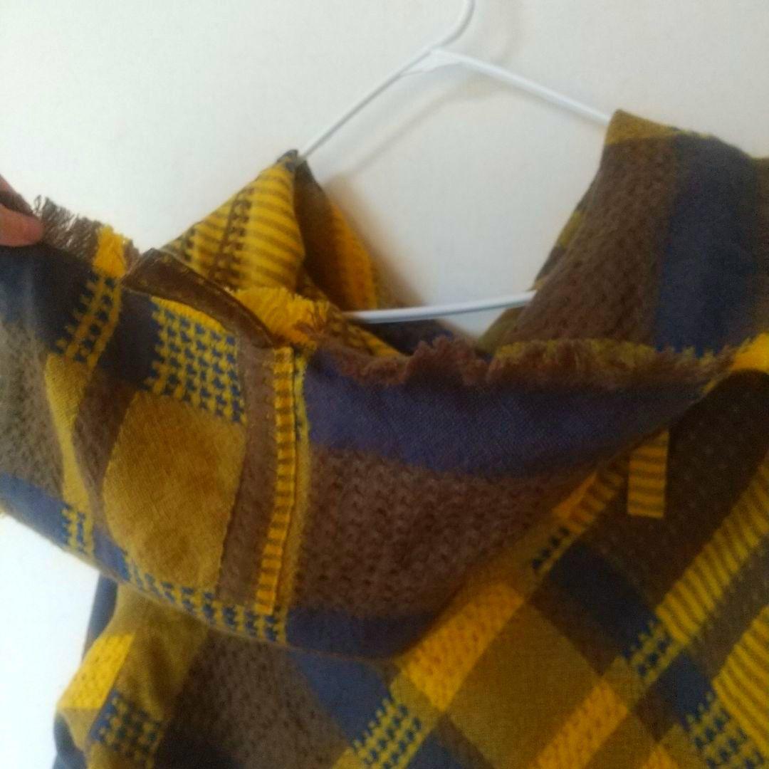 くまくまもんもん専用！センソユニコ 慈雨　ポンチョ風コート　チェック　フード