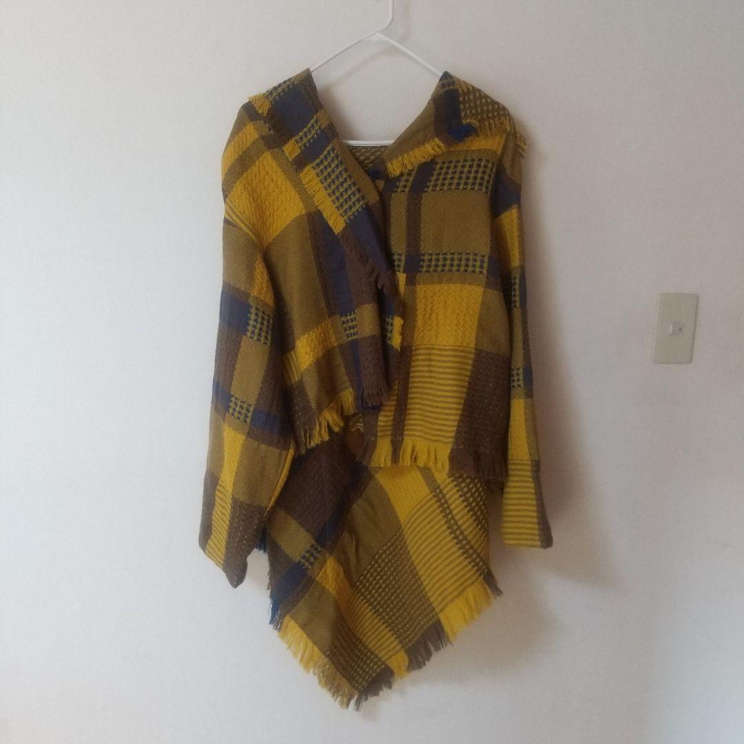 くまくまもんもん専用！センソユニコ 慈雨　ポンチョ風コート　チェック　フード