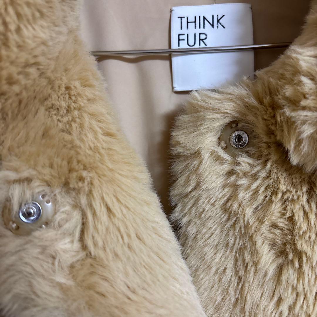 ジャケット・アウター THINK FUR/Rex Like Fur Cocoon coat/M