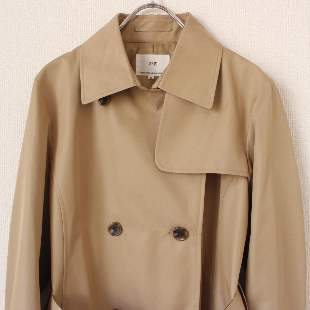 【極美品】23区 トレンチコート Mサイズ 23SS ベージュ ロング丈