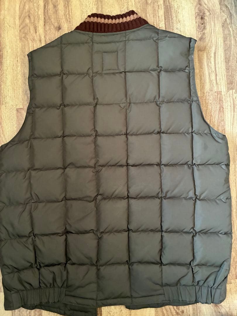 RATS キルティングダウンベスト Lサイズ オリーブグリーン