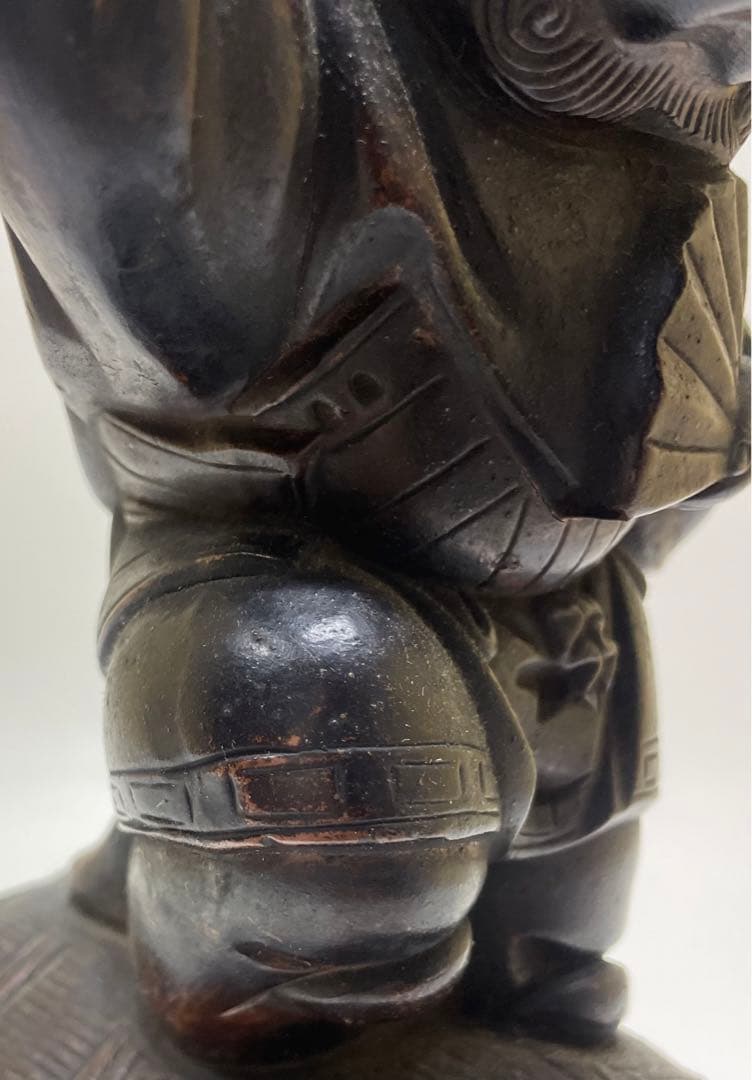 古備前　獅子被　獅子舞　細密細工　大黒天　七福神　縁起物　置物