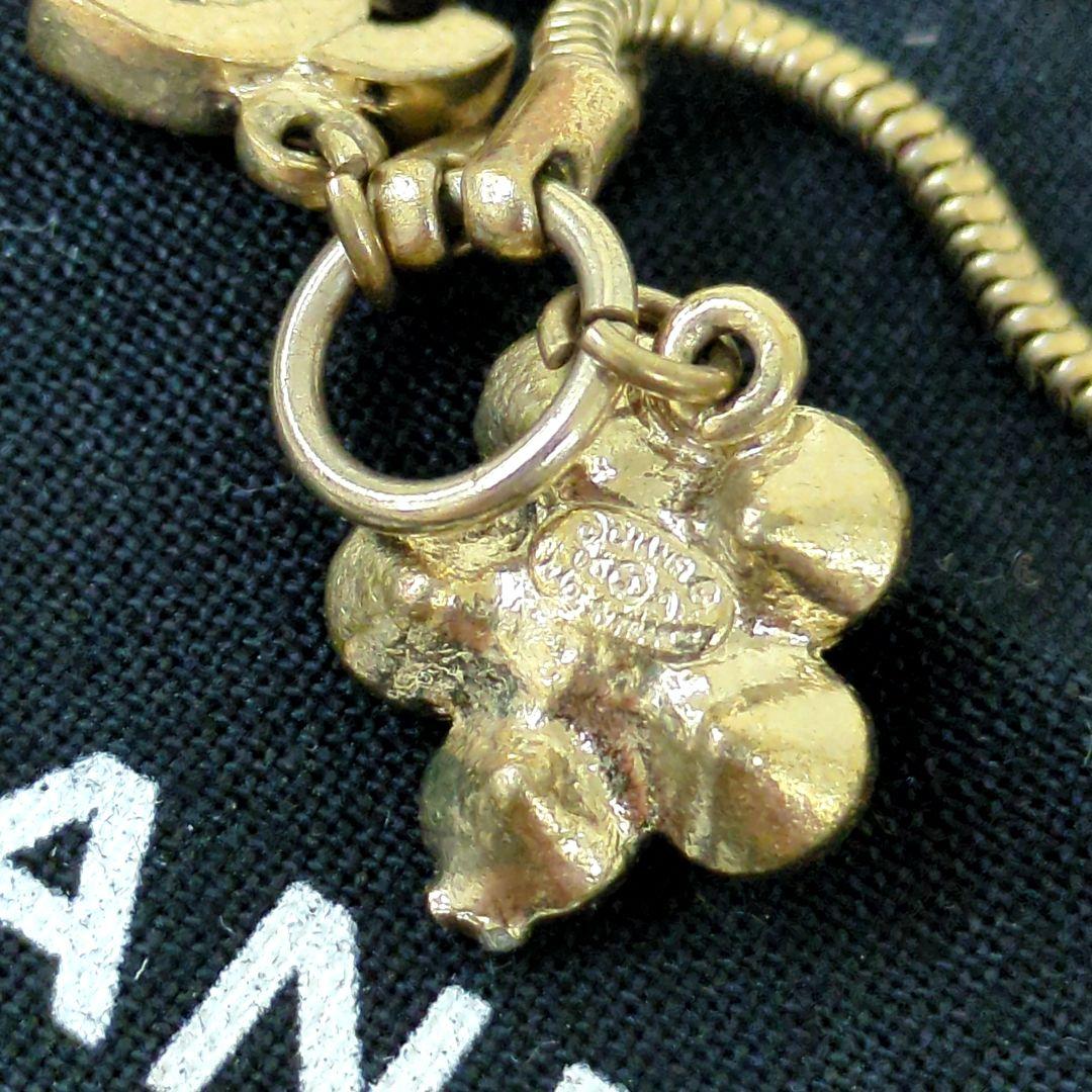 CHANEL シャネル ココマーク カメリア バッグチャーム ゴールドカラー