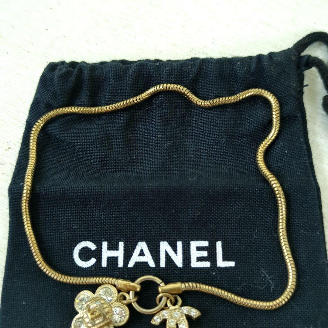 CHANEL シャネル ココマーク カメリア バッグチャーム ゴールドカラー