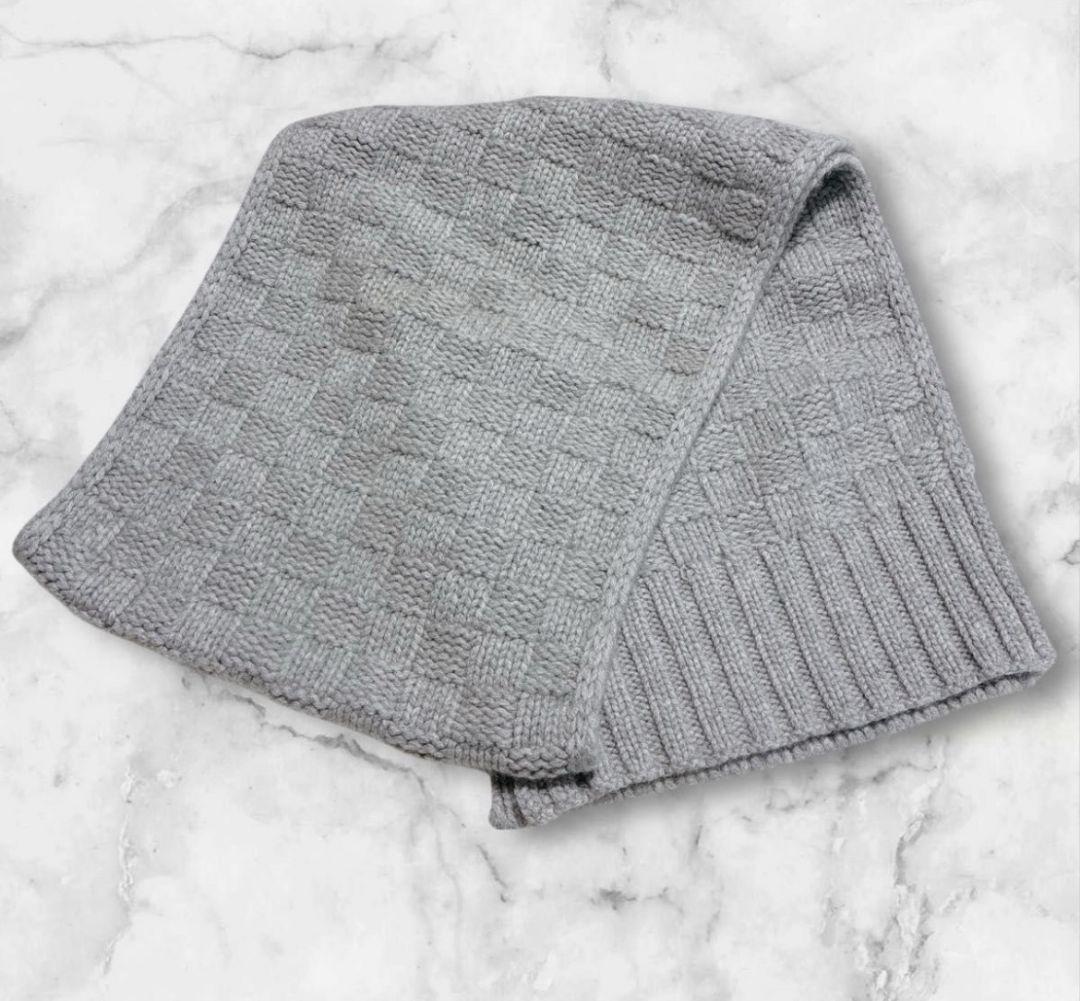 LOUIS VUITTON エシャルプ　ヘルシンキ　カシミヤ マフラー　グレー