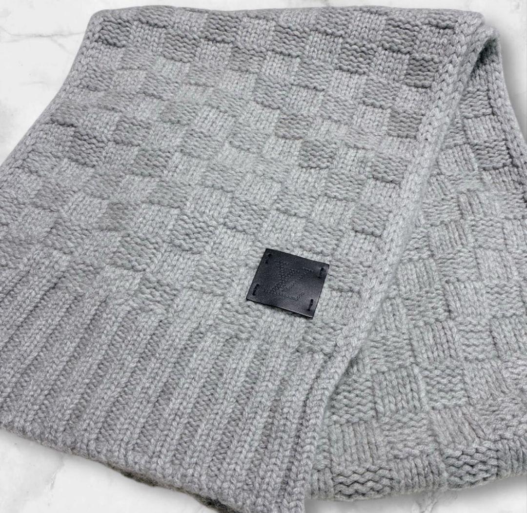 LOUIS VUITTON エシャルプ　ヘルシンキ　カシミヤ マフラー　グレー