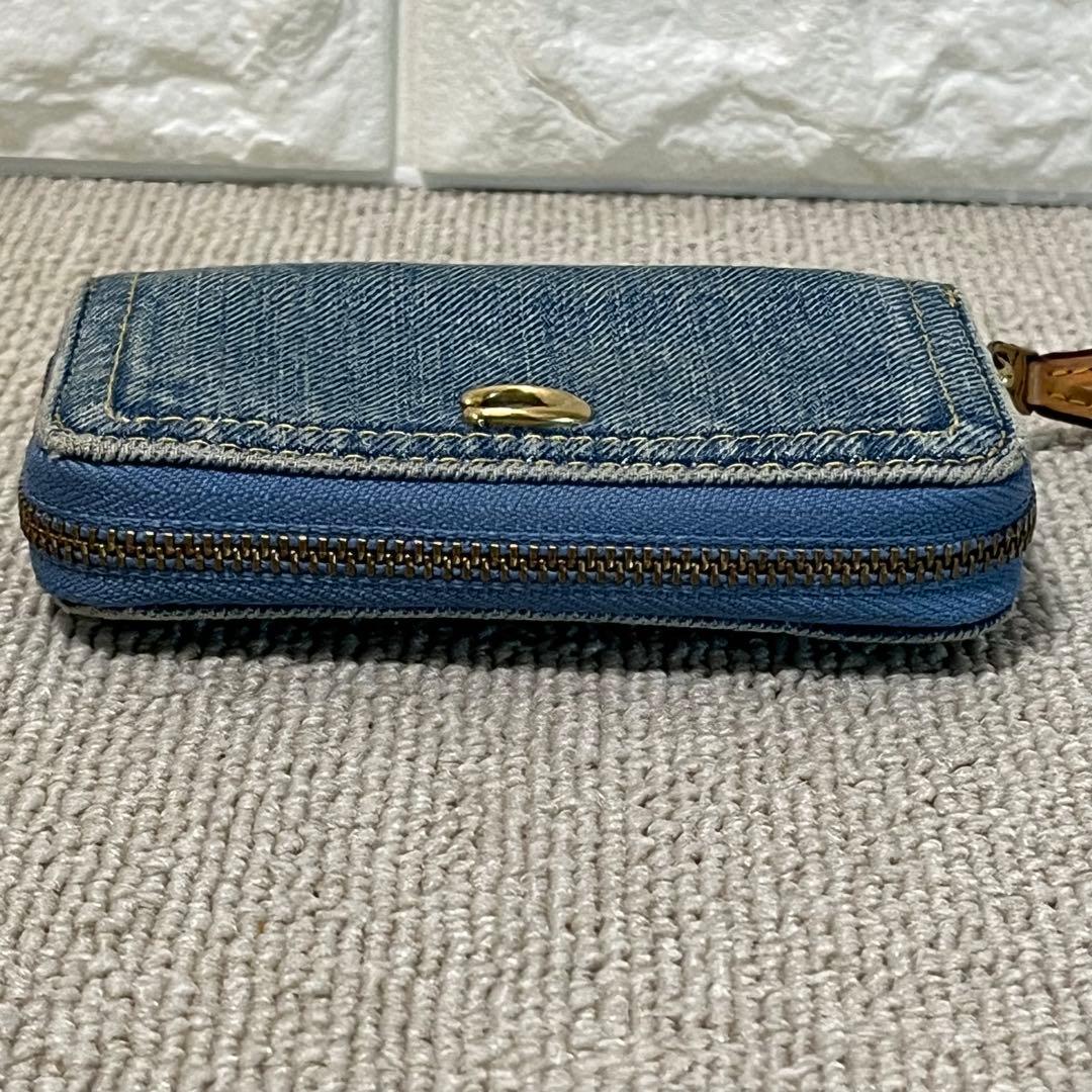 希少✨COACH コーチ デニム ケース 小銭入れ ブルー 財布 美品