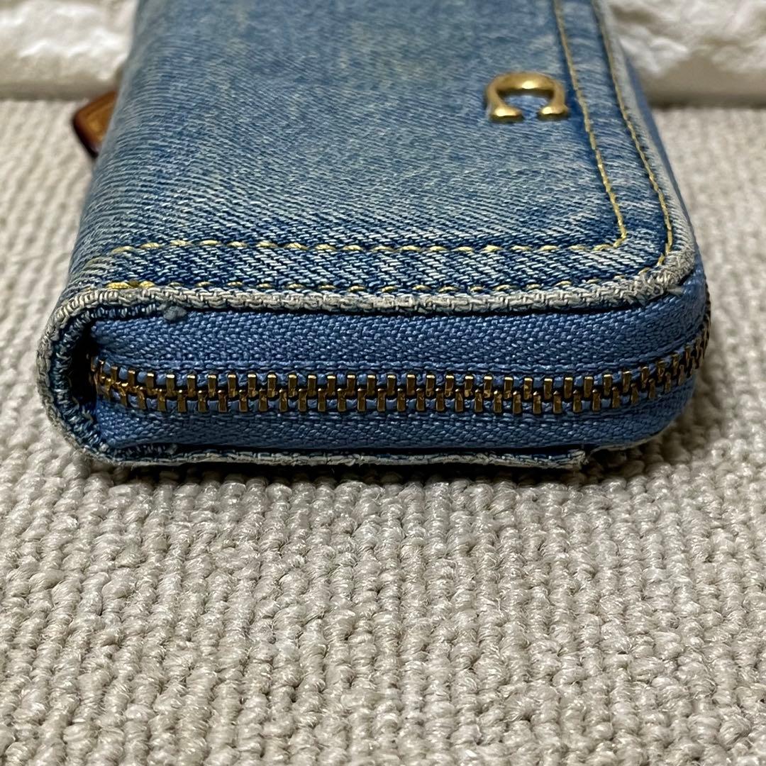 希少✨COACH コーチ デニム ケース 小銭入れ ブルー 財布 美品
