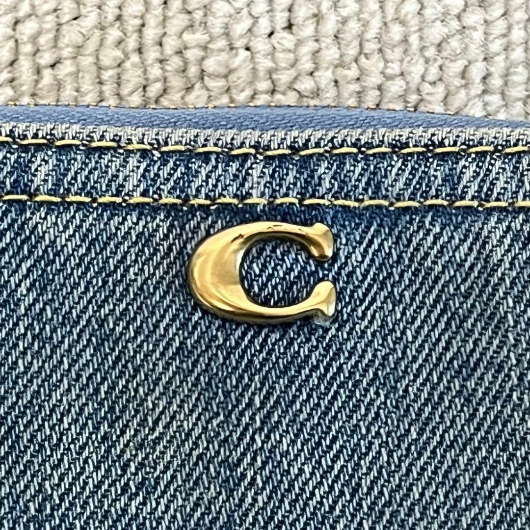 希少✨COACH コーチ デニム ケース 小銭入れ ブルー 財布 美品