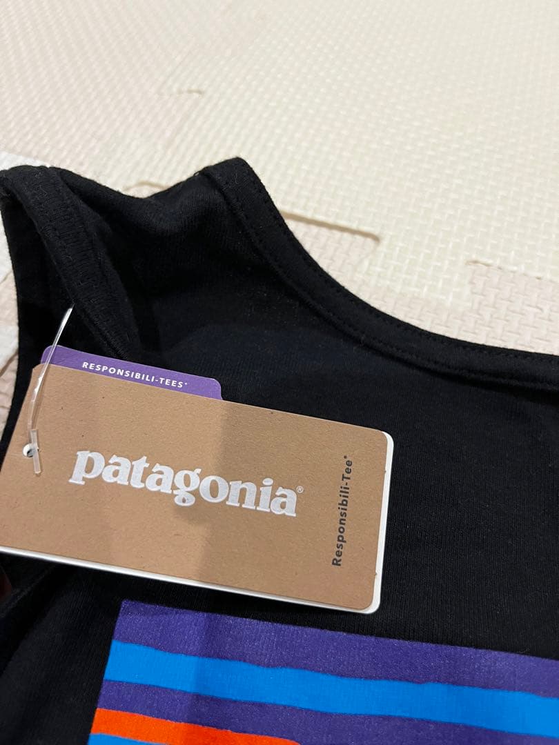 パタゴニア　ブラック　黒　ノースリーブ　タンクトップ