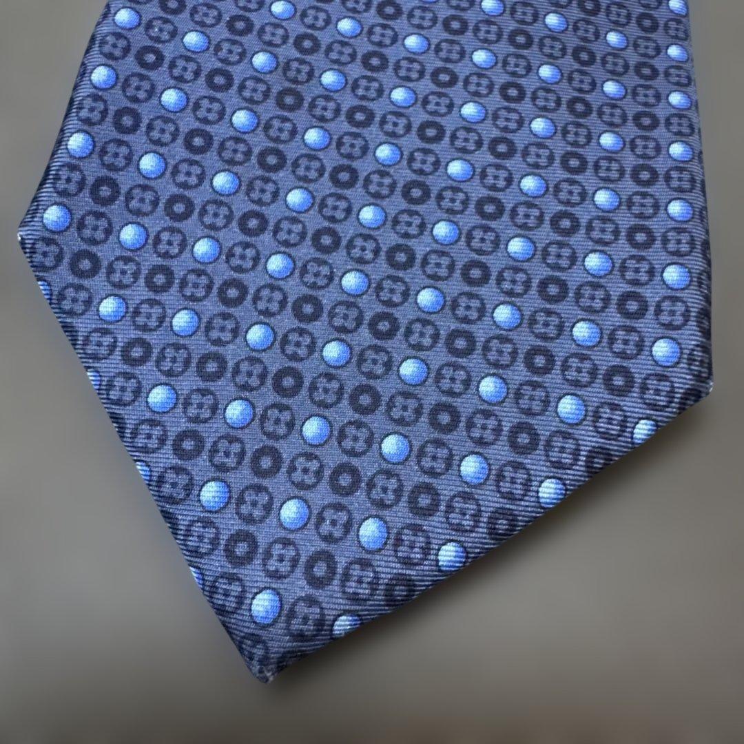 LOUIS VUITTON ルイヴィトン モノグラムフラワー ドット ネクタイ