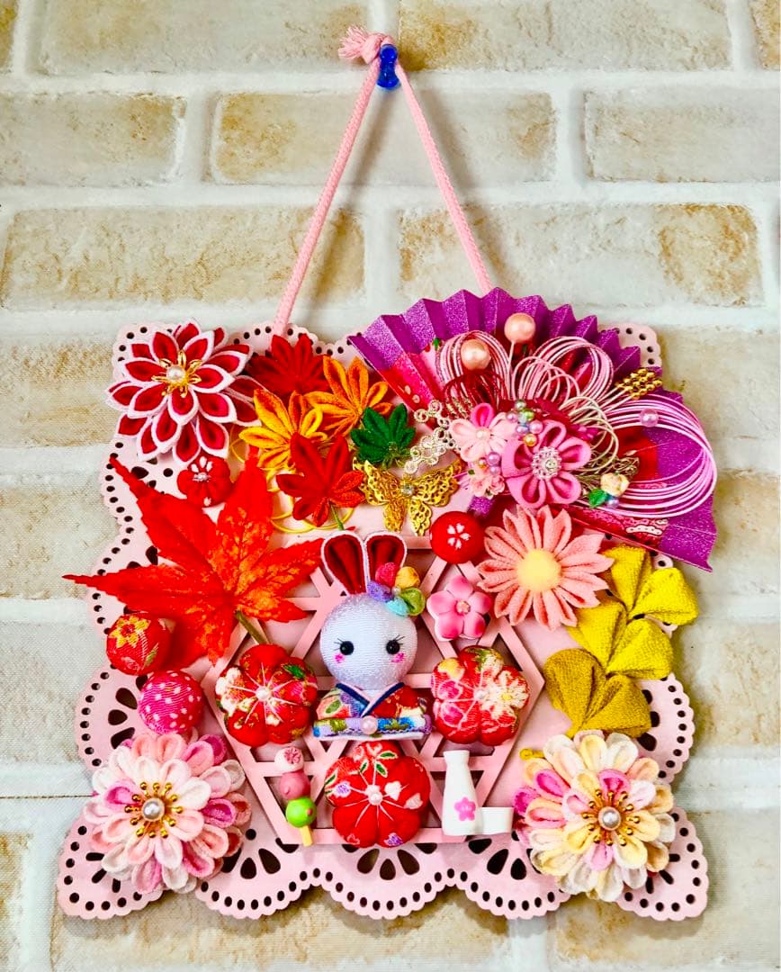 ハロウィンウッドプレート飾り　秋飾りプレート飾り　桜プレート飾り　3点