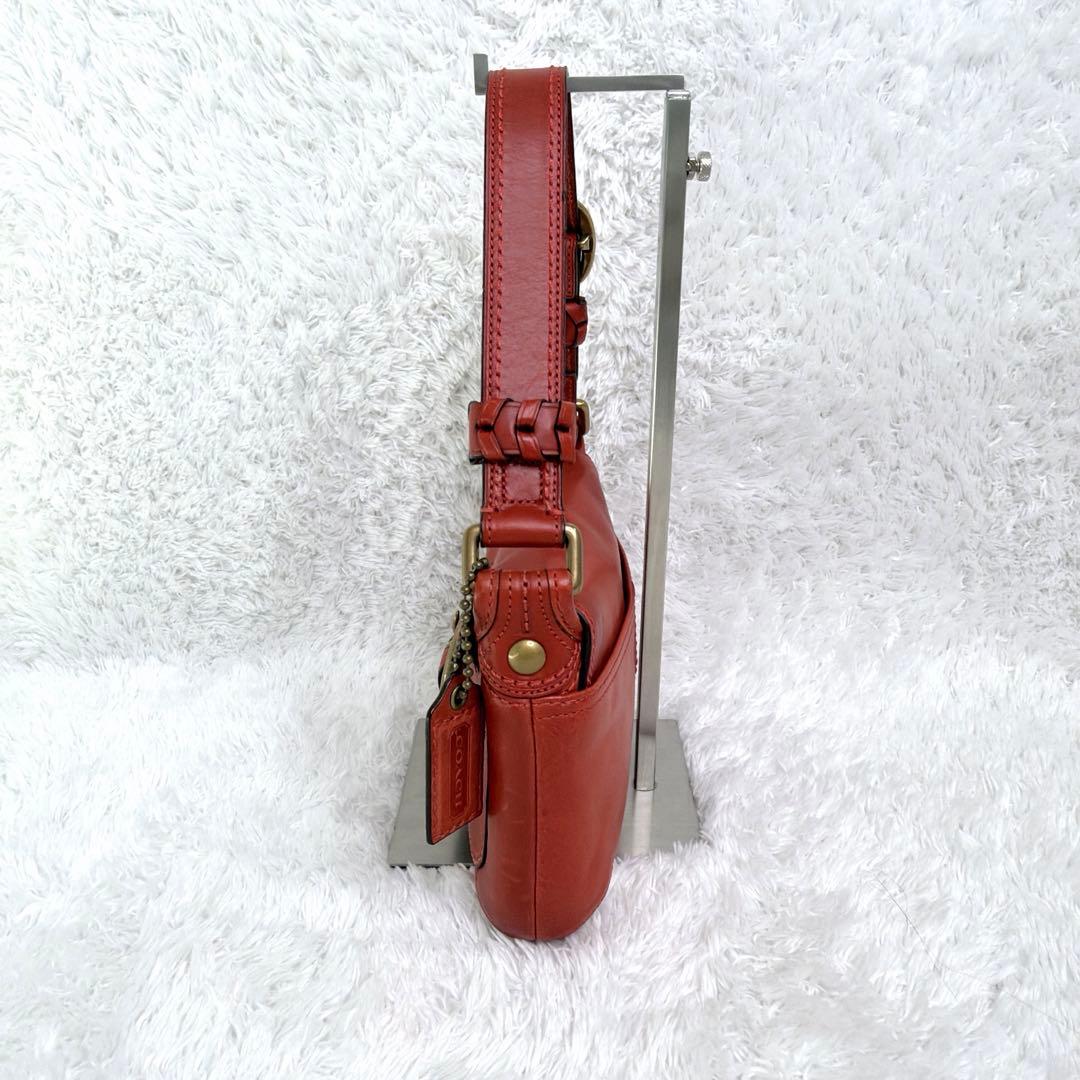 美品✨ COACH ショルダー バッグ ソーホー ブリーカー レザー 赤茶