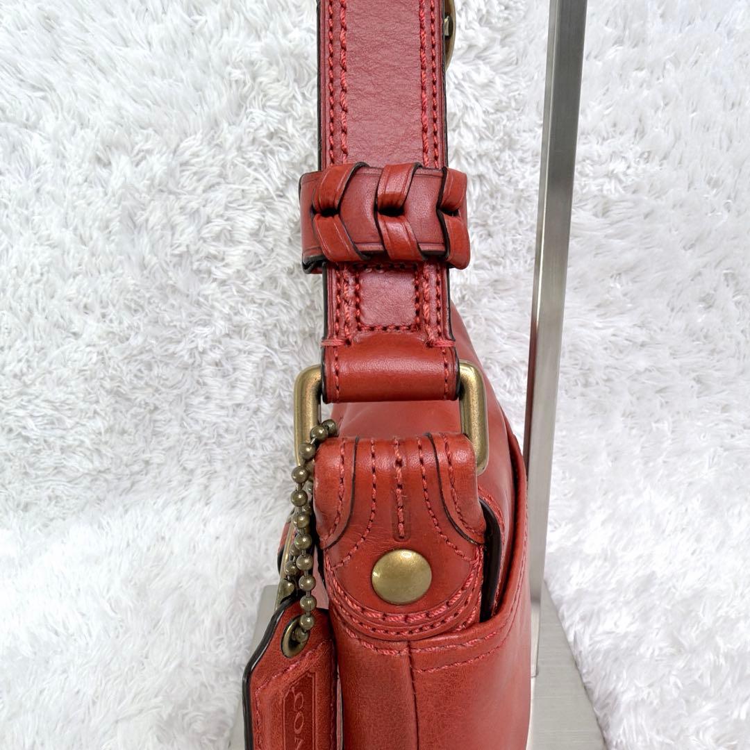 美品✨ COACH ショルダー バッグ ソーホー ブリーカー レザー 赤茶