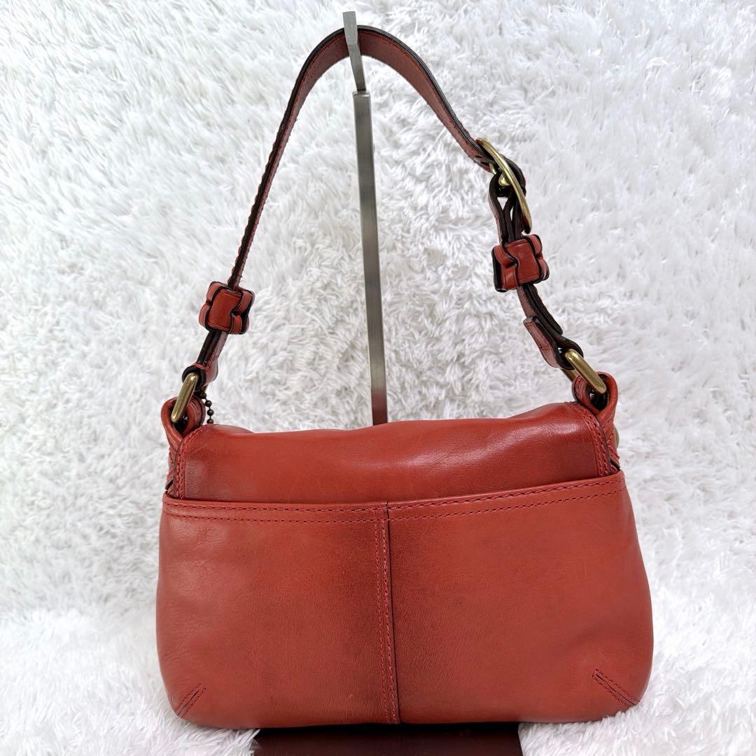 美品✨ COACH ショルダー バッグ ソーホー ブリーカー レザー 赤茶
