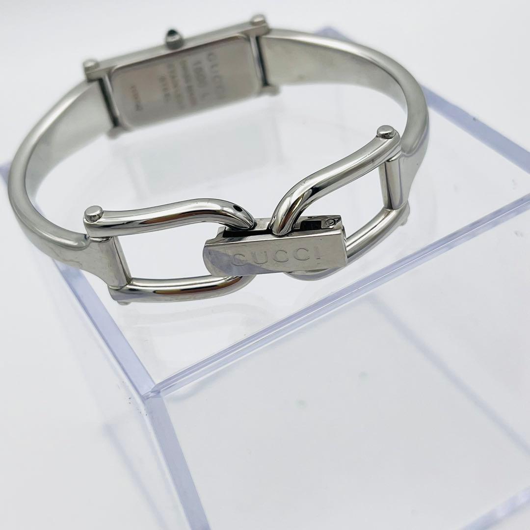 【美品】GUCCI 1500L ピンクシェル文字盤 シルバーバングル