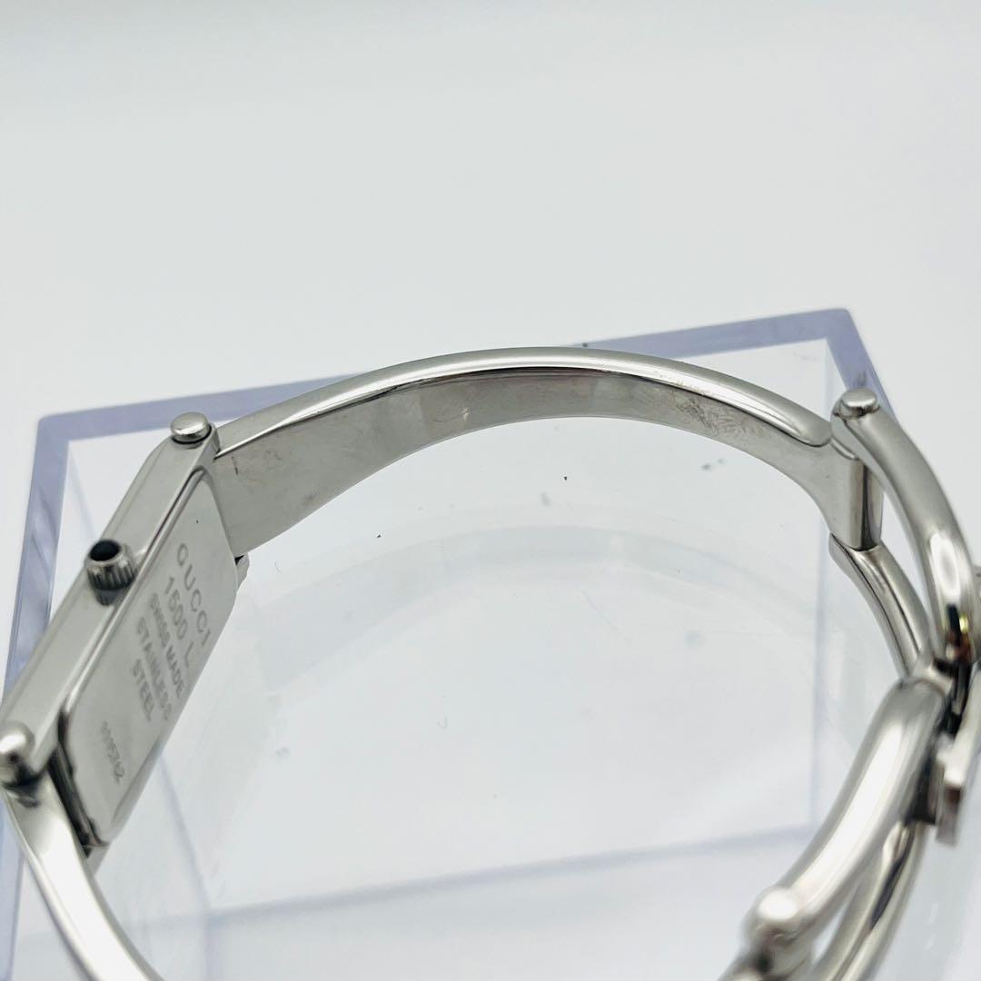 【美品】GUCCI 1500L ピンクシェル文字盤 シルバーバングル