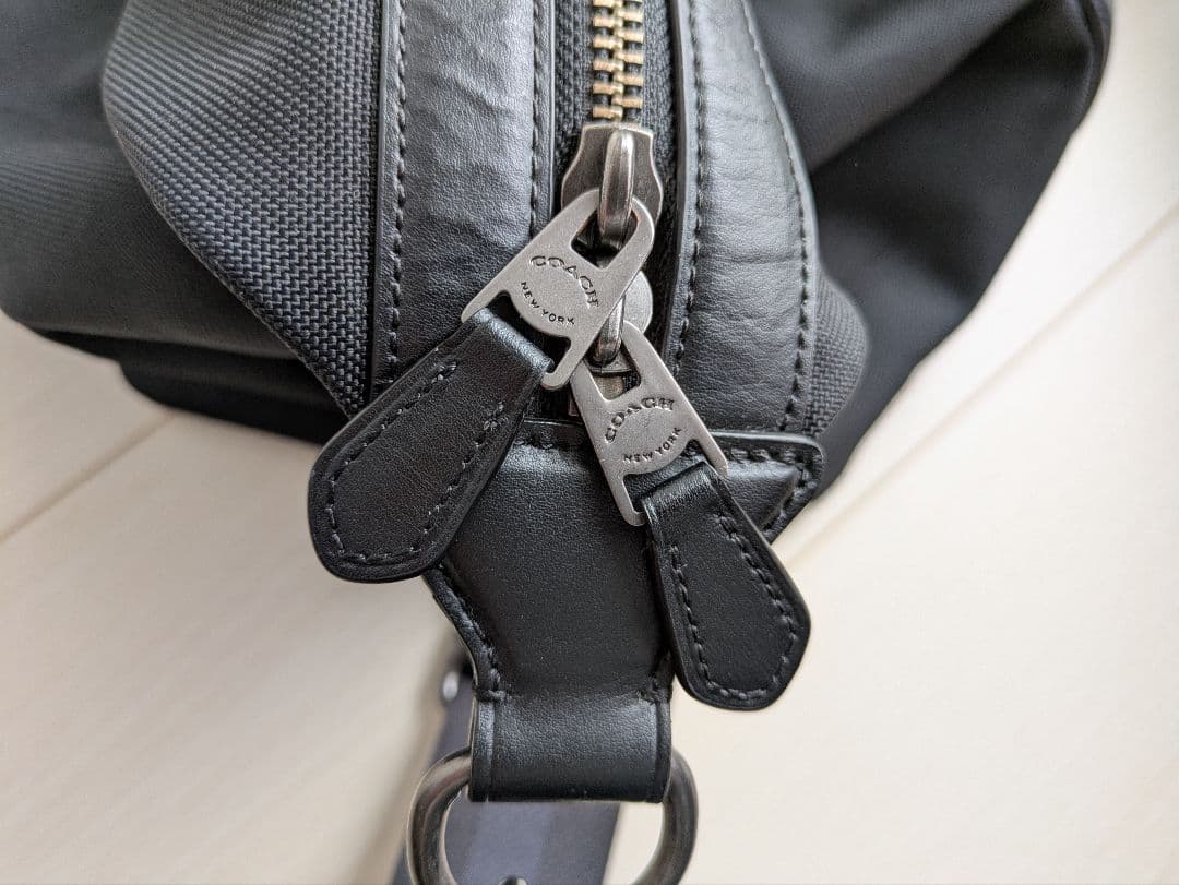 COACH コーチ 黒 ナイロン ボストンバッグ