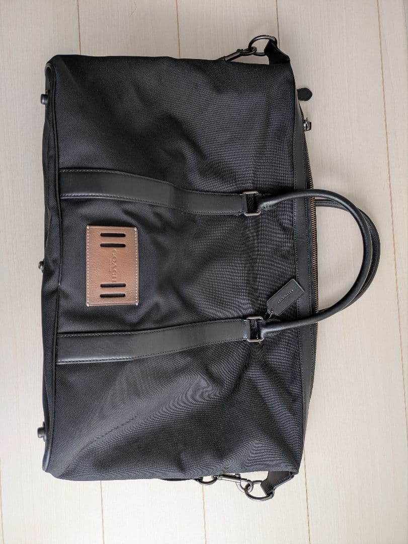 COACH コーチ 黒 ナイロン ボストンバッグ