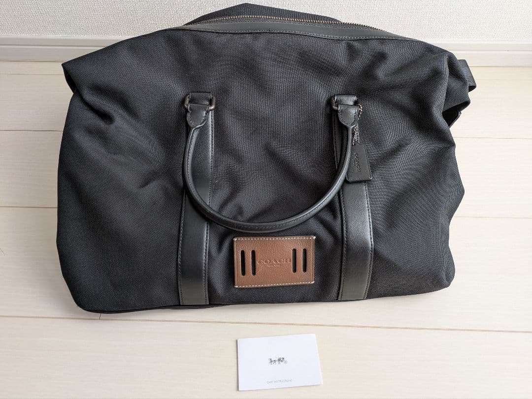 COACH コーチ 黒 ナイロン ボストンバッグ