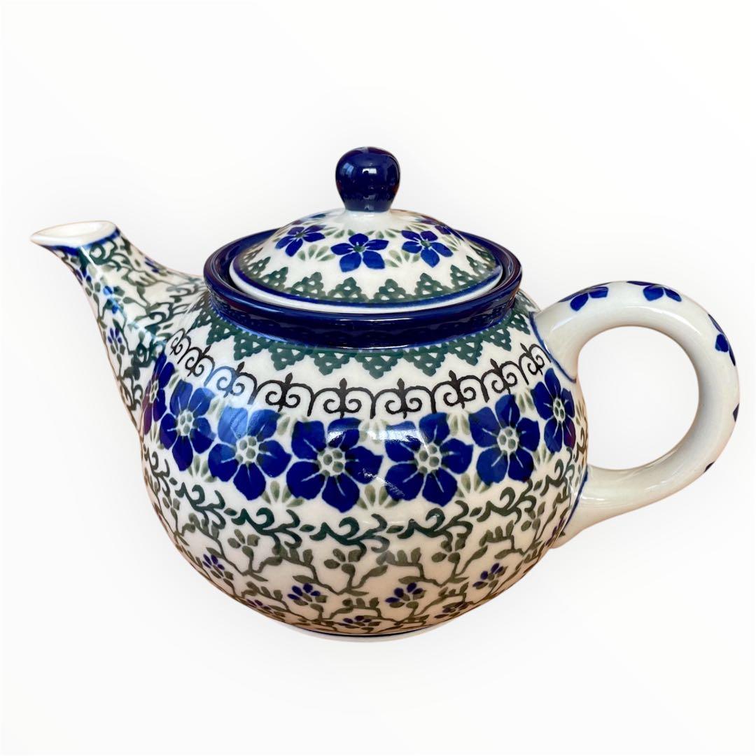 ポーランド食器ポーリッシュポタリー ティーポット カップ・ソーサ・スプーンset