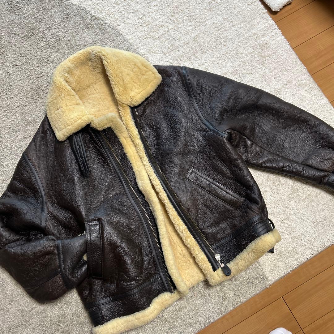 s*5様 美品 B-3 MA-1 リアルムートン フライトジャケット アウター