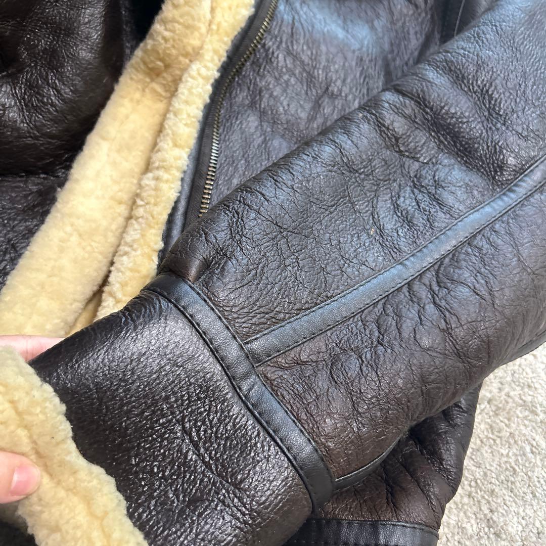 s*5様 美品 B-3 MA-1 リアルムートン フライトジャケット アウター