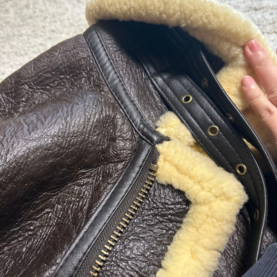 s*5様 美品 B-3 MA-1 リアルムートン フライトジャケット アウター