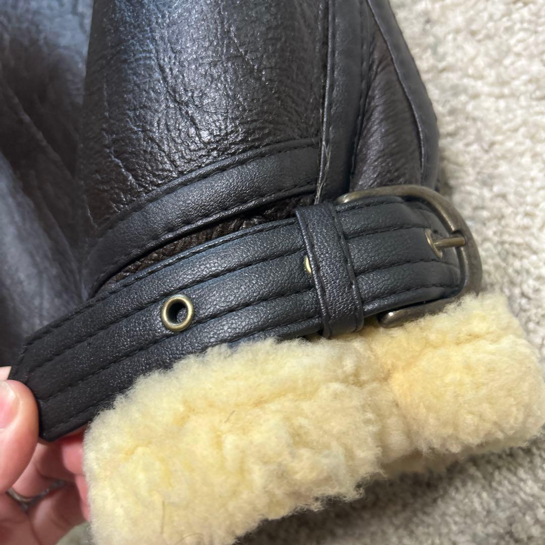 s*5様 美品 B-3 MA-1 リアルムートン フライトジャケット アウター