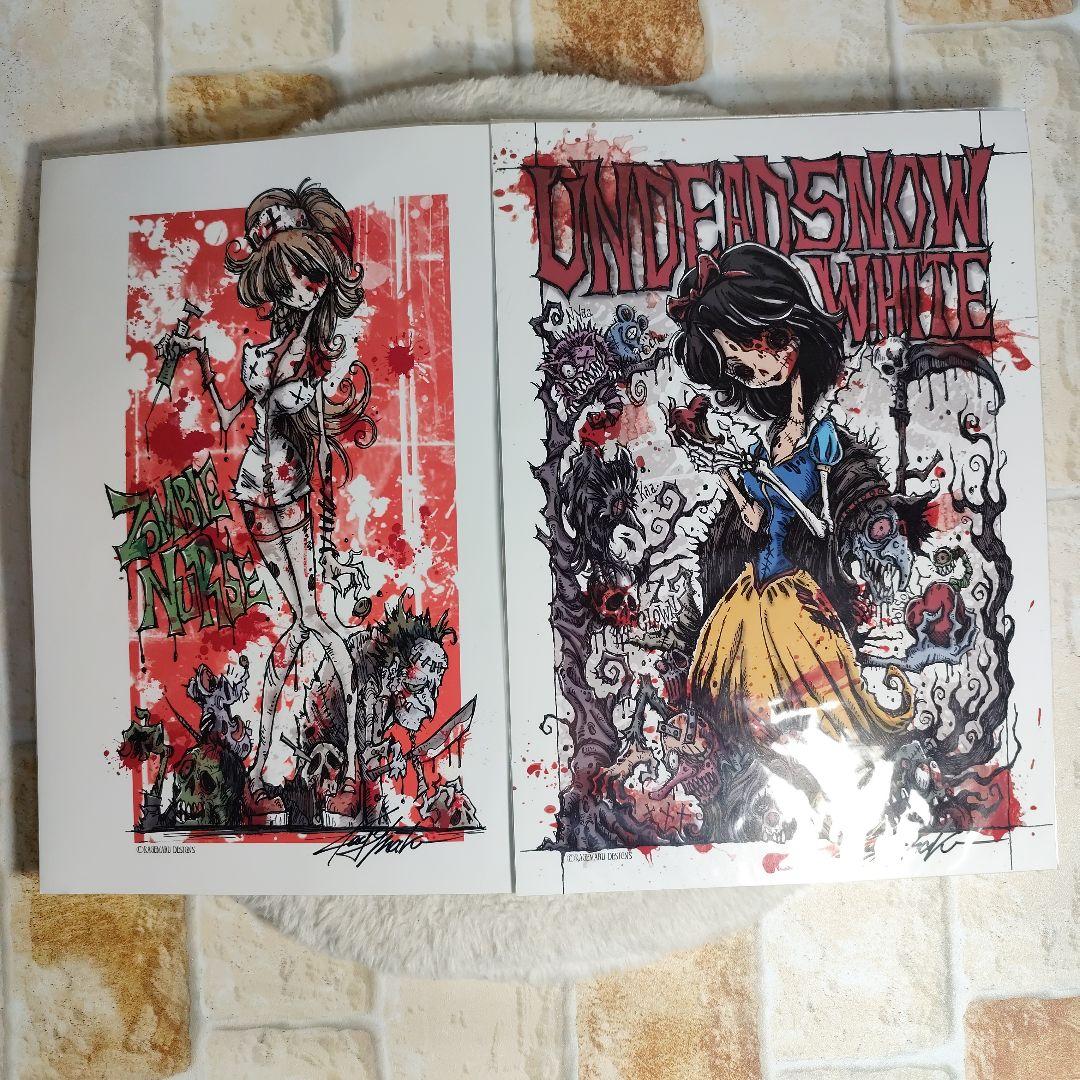 カゲマルデザイン A4 イラスト ポスター 2枚セット