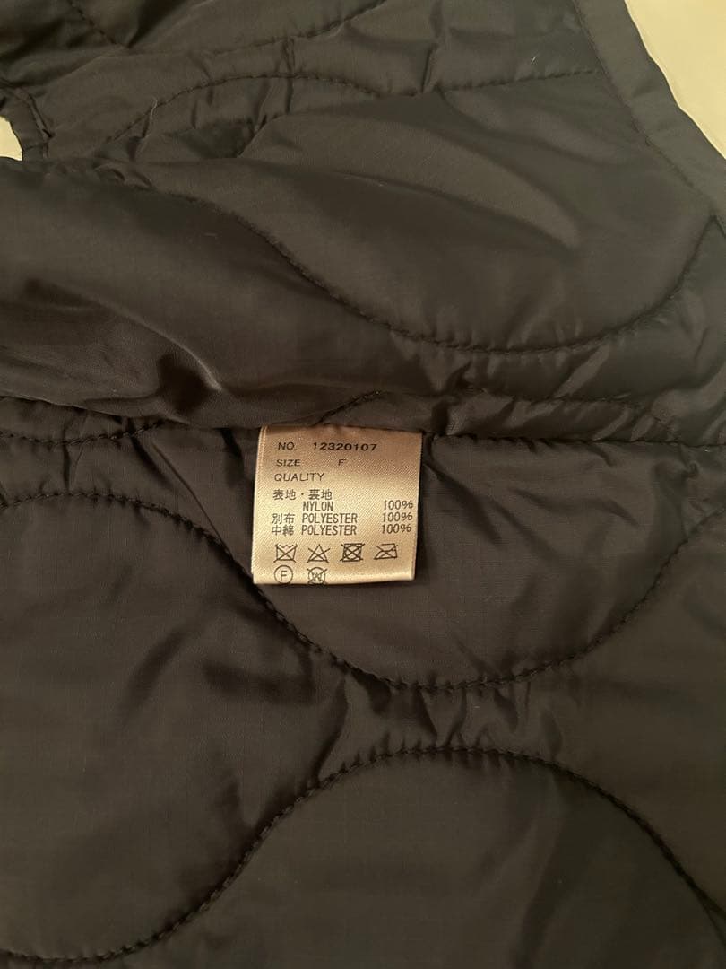 todayful キルティング ショート ベスト ブラック