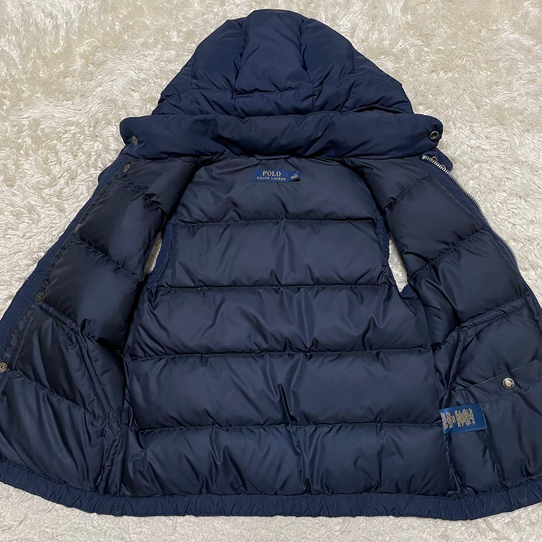 RALPH LAUREN ダウンベスト ネイビー レディース　フード付き　S
