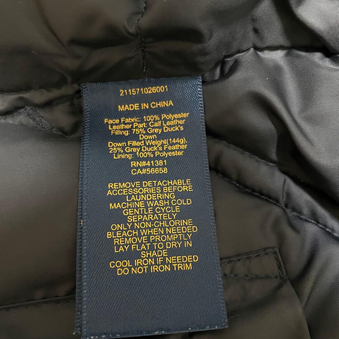 RALPH LAUREN ダウンベスト ネイビー レディース　フード付き　S