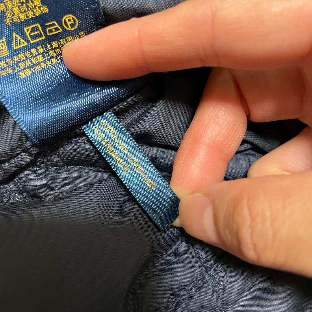 RALPH LAUREN ダウンベスト ネイビー レディース　フード付き　S