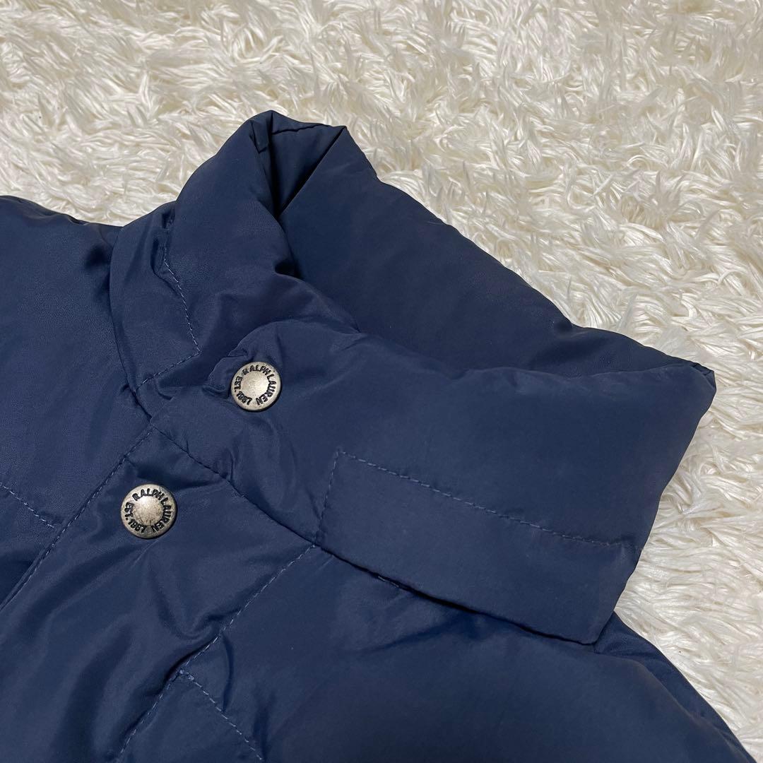 RALPH LAUREN ダウンベスト ネイビー レディース　フード付き　S