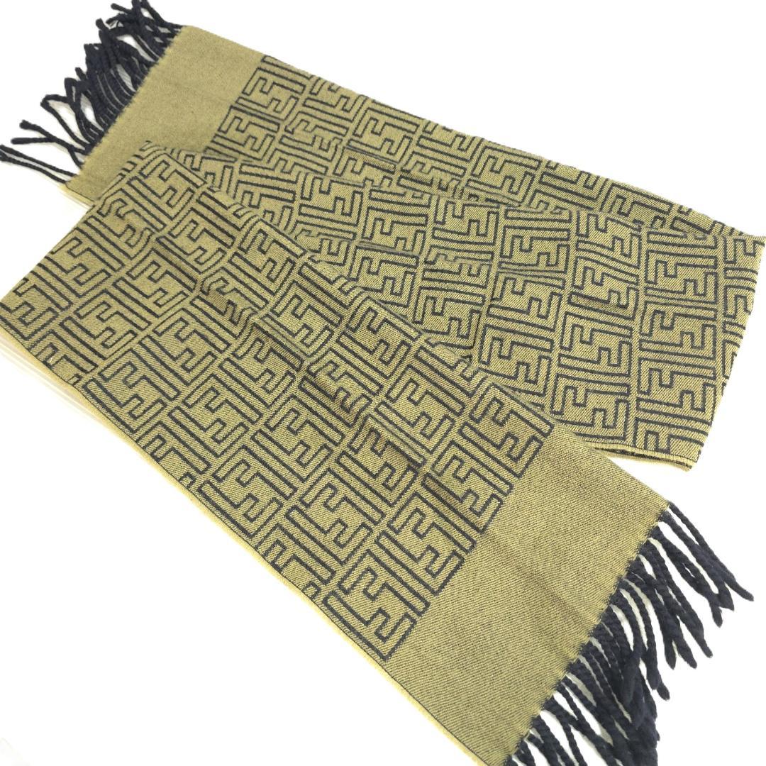 FENDI ヴィンテージ マフラー ズッカ柄 リバーシブルマフラー ロゴ総柄