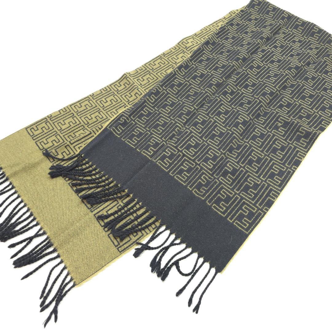 FENDI ヴィンテージ マフラー ズッカ柄 リバーシブルマフラー ロゴ総柄