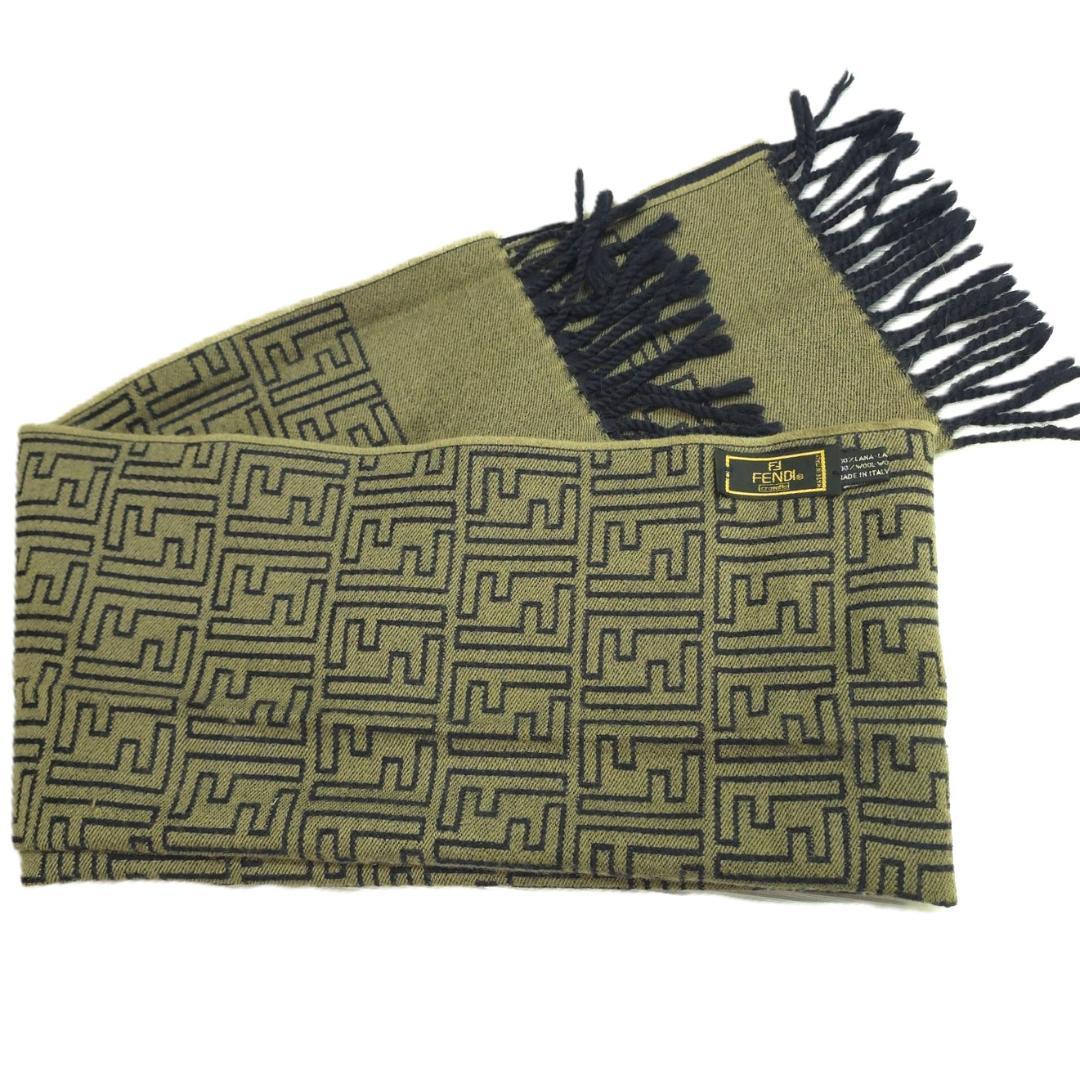 FENDI ヴィンテージ マフラー ズッカ柄 リバーシブルマフラー ロゴ総柄
