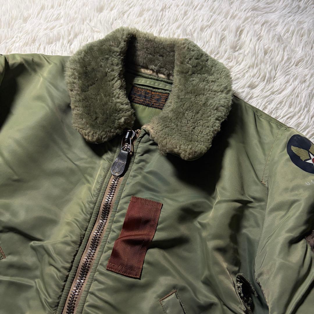 雰囲気抜群■バズリクソンズ　フライトジャケット　B-15D セージグリーン 40