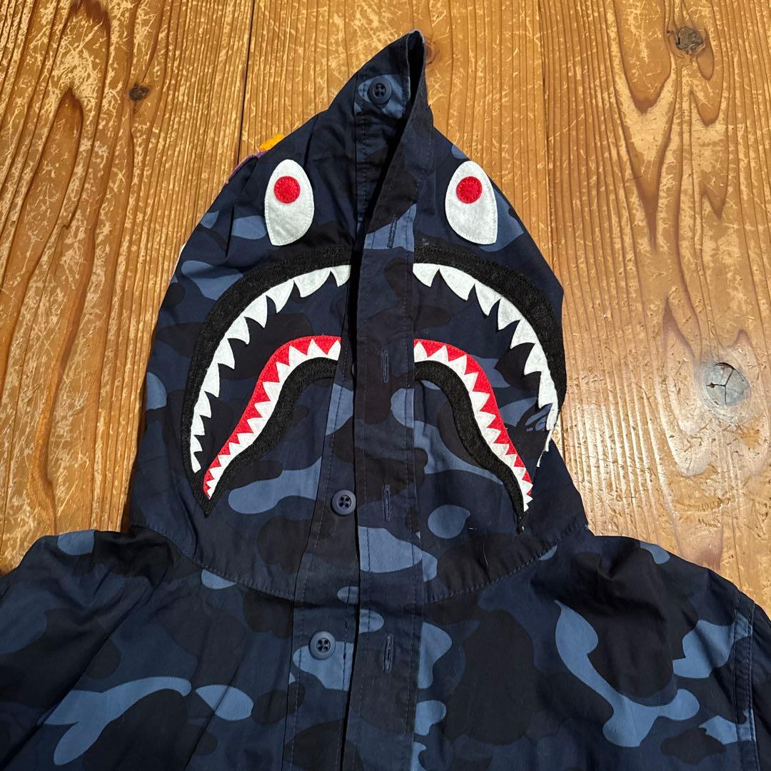 BAPE ape a bathing ape迷彩　ブルーシャーク カモジャケット
