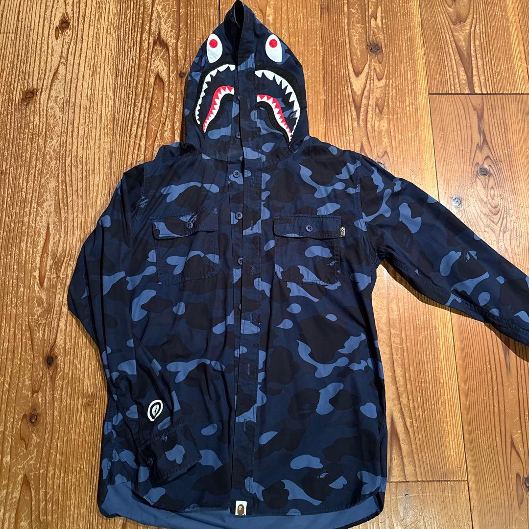 BAPE ape a bathing ape迷彩　ブルーシャーク カモジャケット