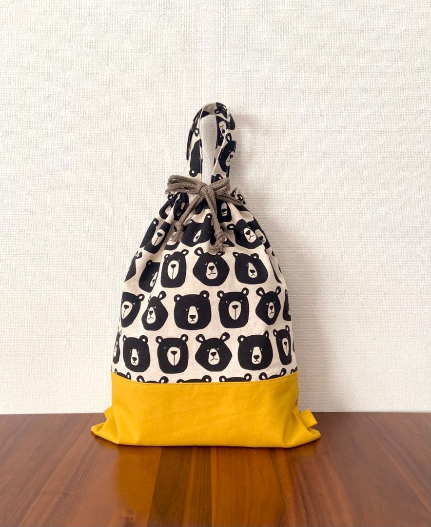 おとぼけおかおのくまちゃん　ハンドメイド　入園入学　5点セット　レッスンバッグ