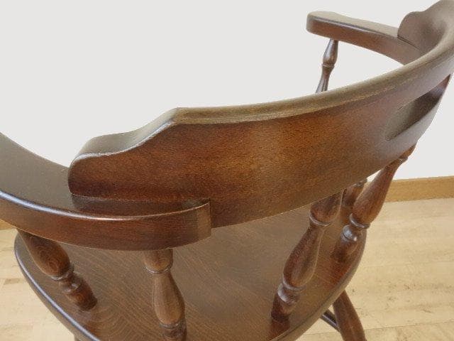 飛騨産業　キツツキ　穂高　アームチェアーB　イス　椅子　 木製　再塗装済ＵＳＥＤ