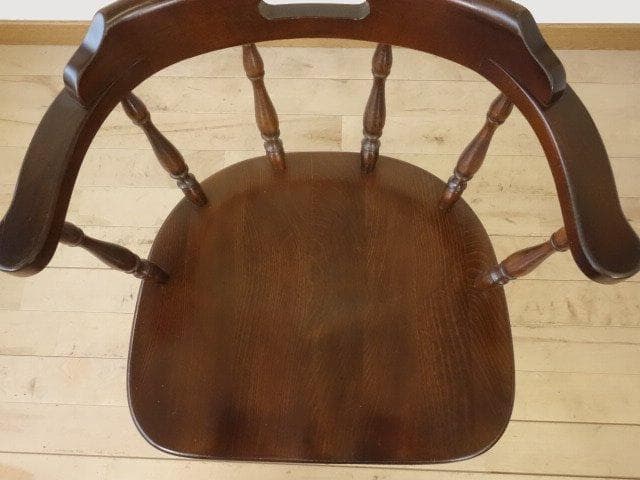 飛騨産業　キツツキ　穂高　アームチェアーB　イス　椅子　 木製　再塗装済ＵＳＥＤ