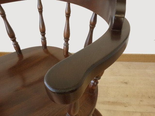 飛騨産業　キツツキ　穂高　アームチェアーB　イス　椅子　 木製　再塗装済ＵＳＥＤ