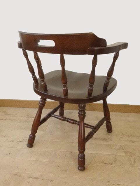 飛騨産業　キツツキ　穂高　アームチェアーB　イス　椅子　 木製　再塗装済ＵＳＥＤ