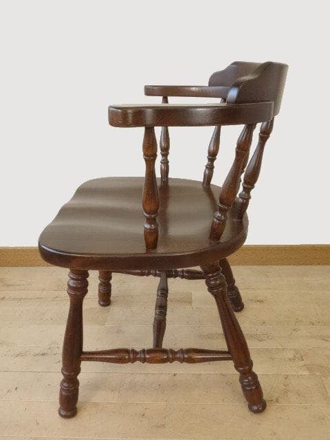 飛騨産業　キツツキ　穂高　アームチェアーB　イス　椅子　 木製　再塗装済ＵＳＥＤ