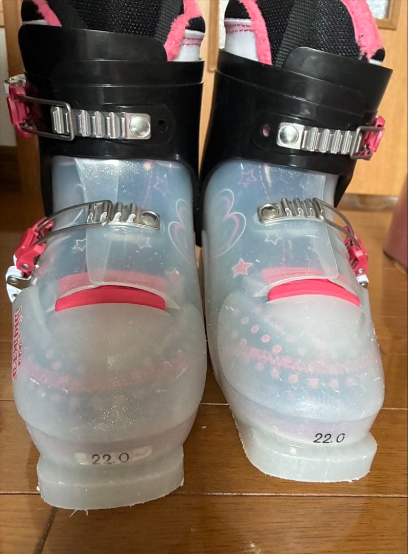 【女の子】スキー板　ストック ビンディング 4点セット 小学生用