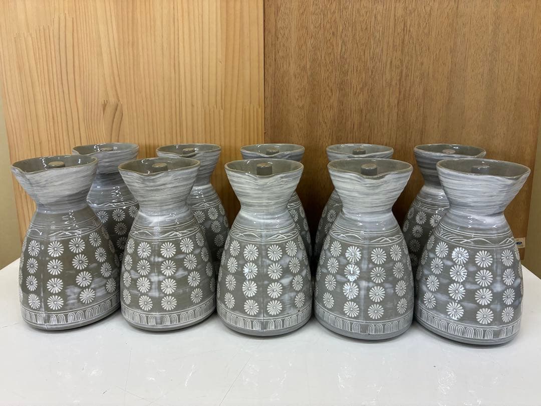 銀峯 花三島 お鍋　出汁入れ　陶器 萬古焼